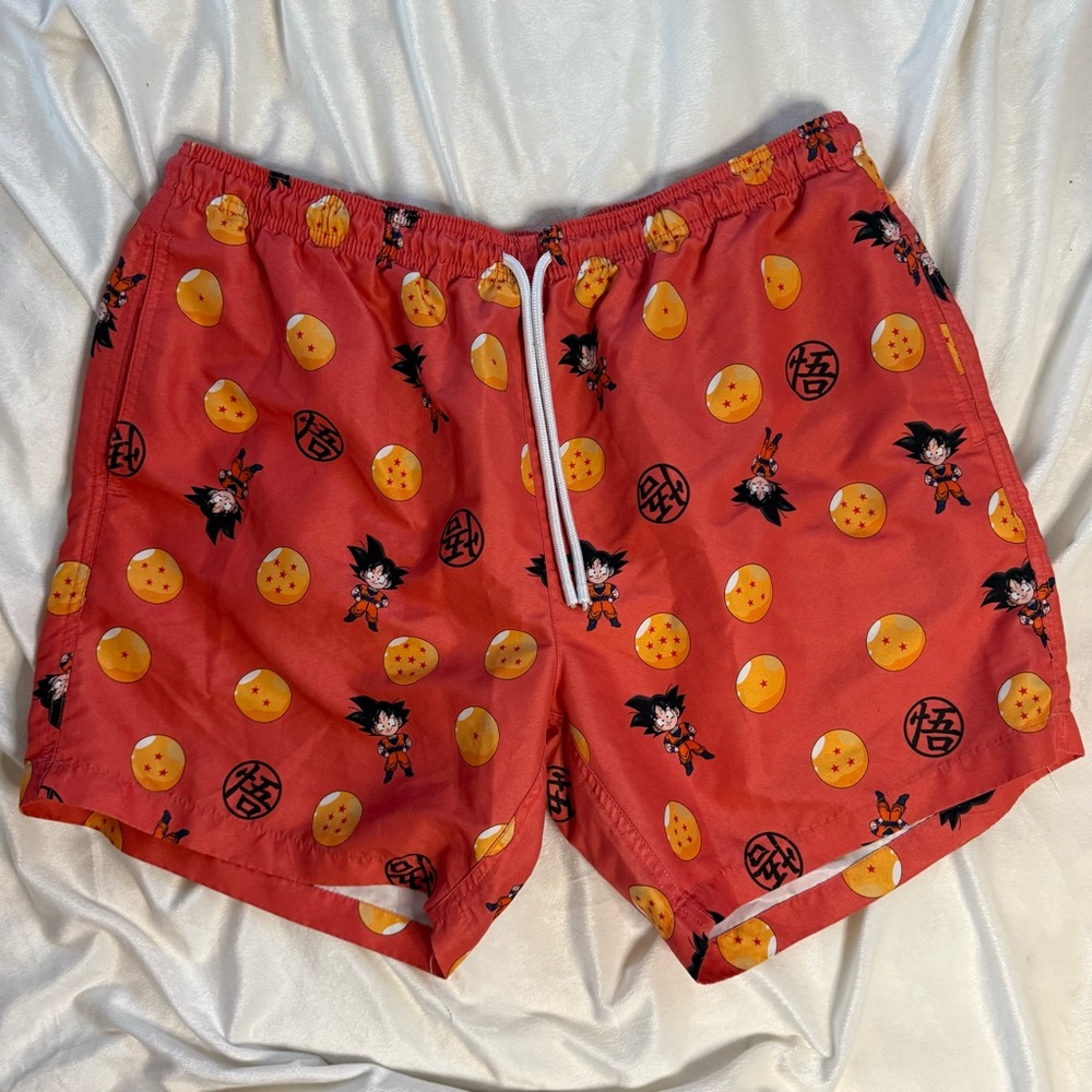 Dragon Ball Z swim trunks no liner XL primary color pink